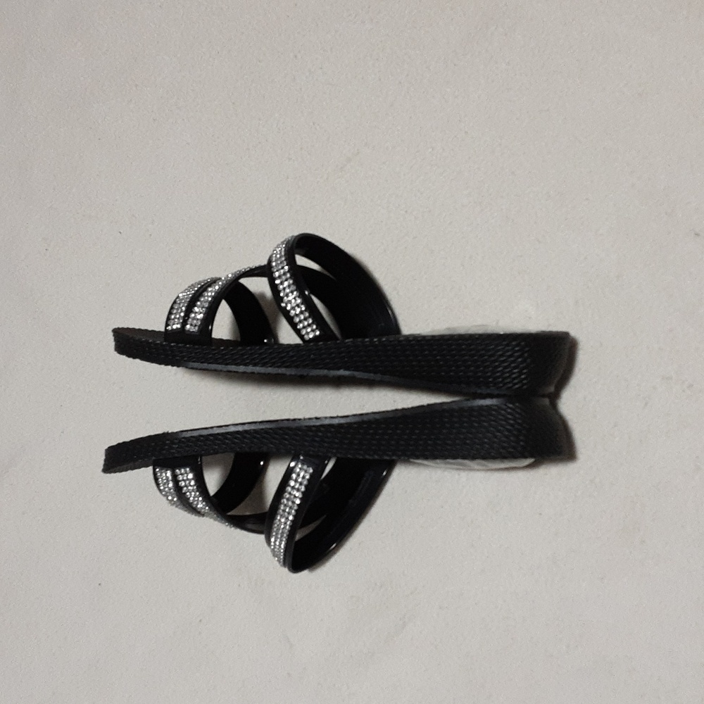 Ella Black Sandals with Silver Straps SIZE 8. - Picture 4 of 9
